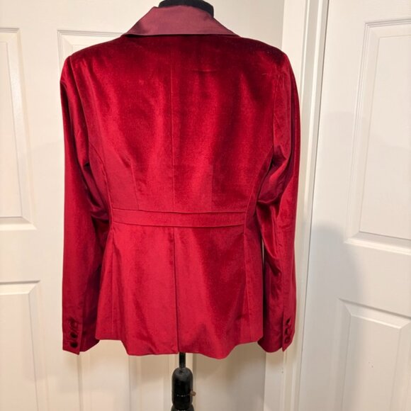 Altuzarra Target Burgundy Velvet Fitted Blazer, Sz M - Picture 4 of 8